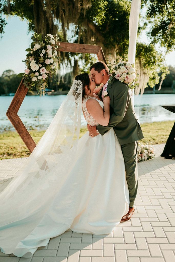 Lakefront wedding ceremony